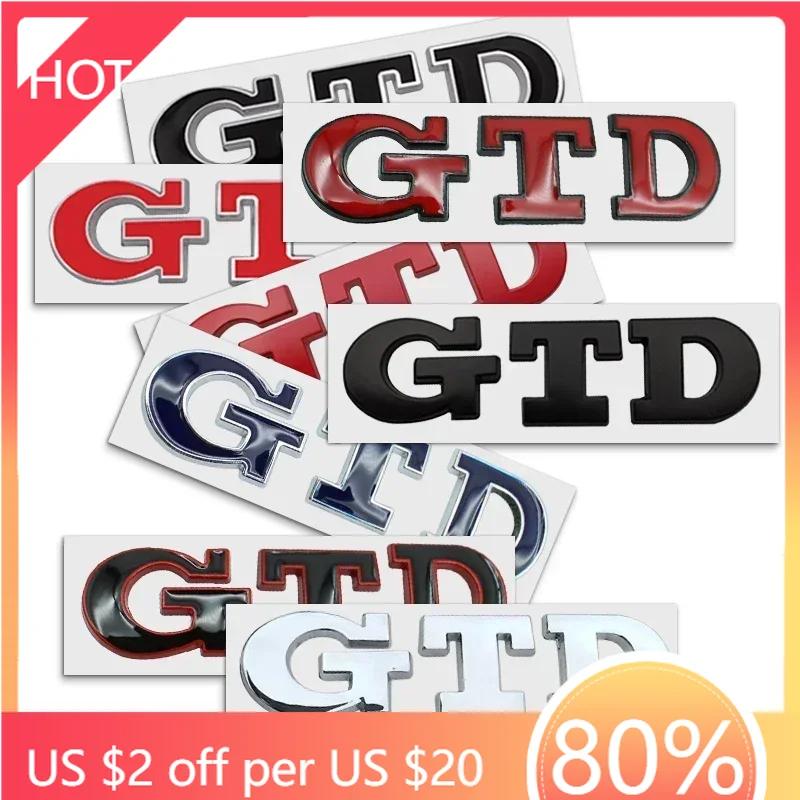 2025 Hot 1pcs 3D GTD Metal Car Logo Letter Sticker Emblem Tail Door Trunk Sticker for Volkswagen VW Passat B5 B7 Polo Tiguan Gol