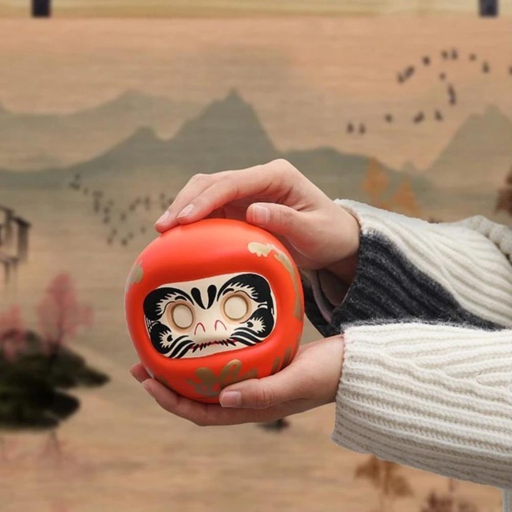 Zen Mini Piggy Bank Lucky Charm Lucky Cat Fortune Ornament Japanese Daruma Doll Statue Home Decor
