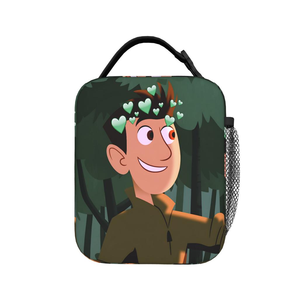 Wilds Kratts Lunch Bag Leisure Lunch Box School Convenient Thermal Tote Handbags For Adult Oxford Print Cooler Bag