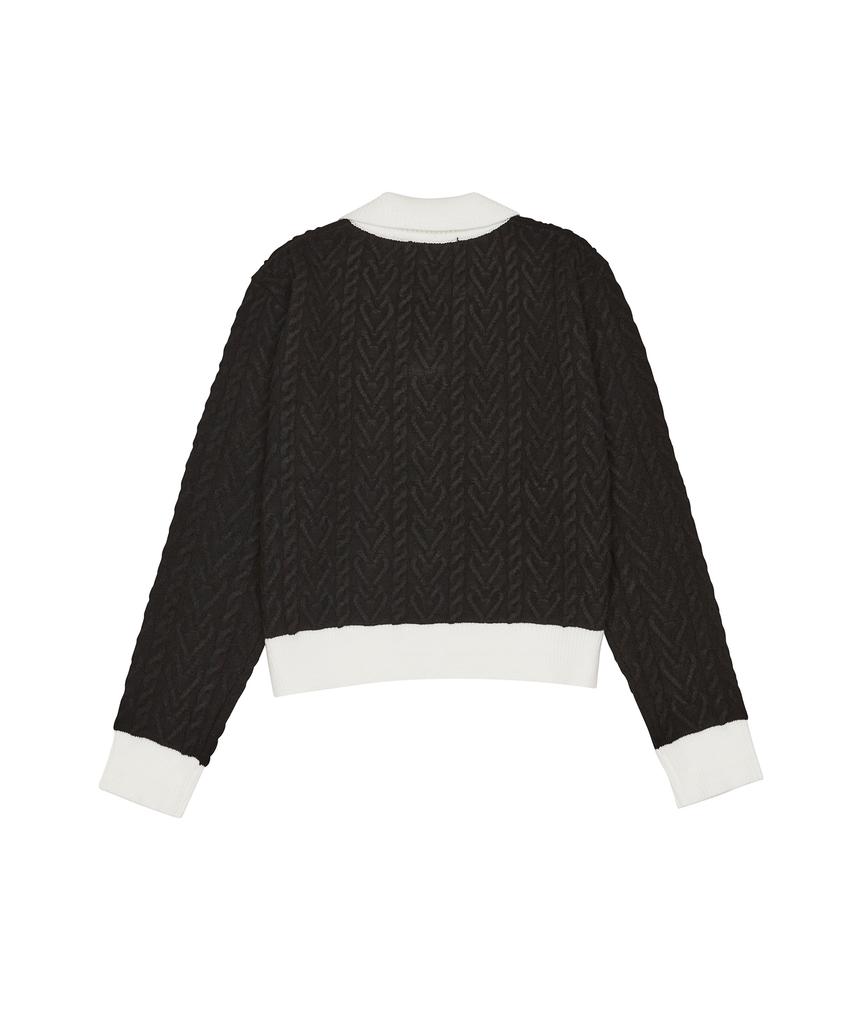 LUVISTRUE Ac Logo Collar Knit(Black)