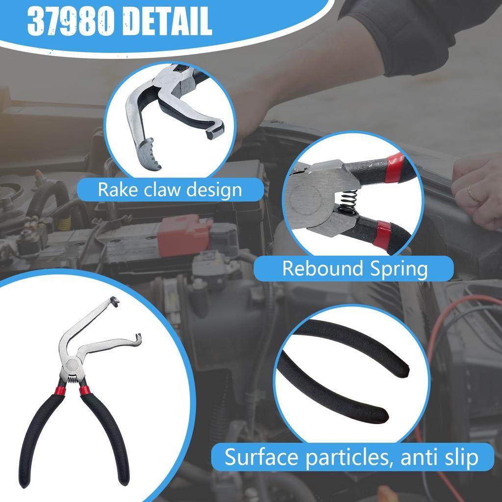 2Pcs 37960 Electrical Disconnect Pliers 60 Degree Plier and Straight Plier Automotive Electrical Connector Disconnect Pliers