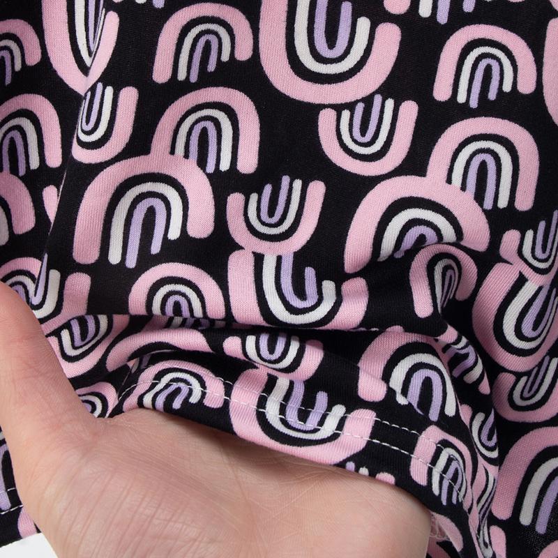3pcs Summer Children's Printing Short-sleeved Shorts 9 Pants Suit Boys and Girls Comfortable Pajamas Can Be Worn Outside