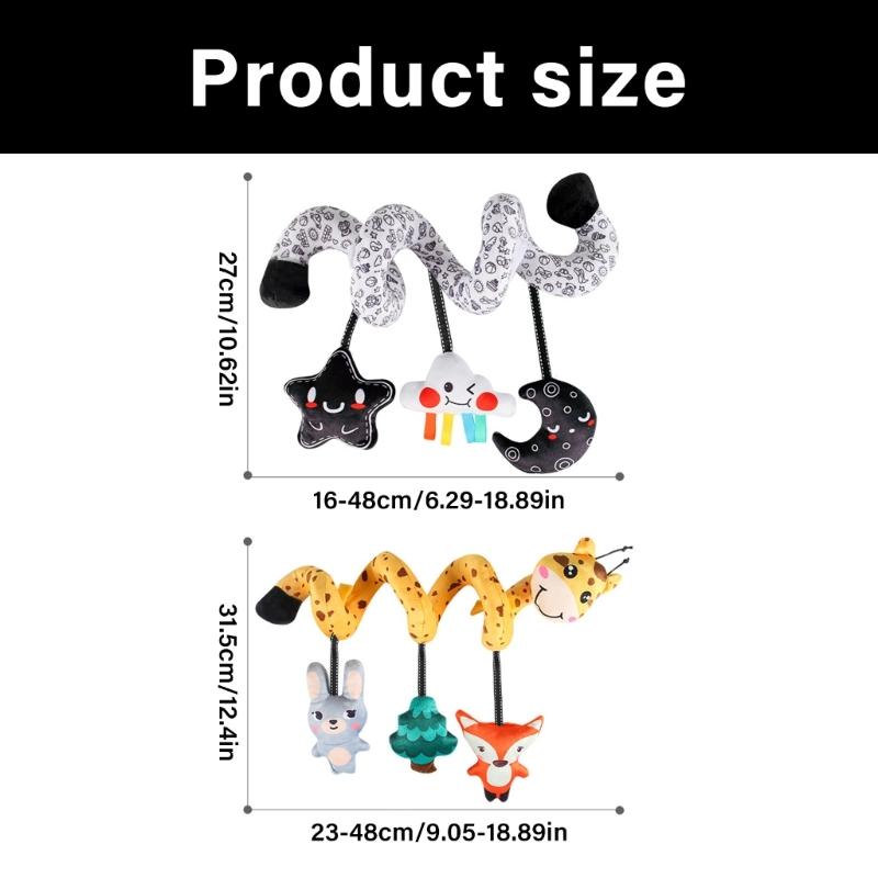 Easy Attachment Infant Spirals Stroller Toy Easy Setup Auditory Developmental Bed Pendant For Visual Motor Skill Growth