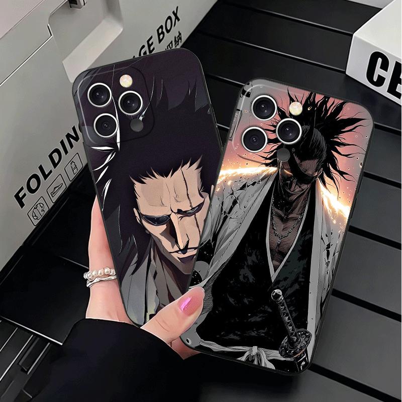 Bleach Zaraki Kenpachi Soft Phone Case for iPhone 16 16E 17 Air 15 Pro Max 14 Plus 13 Mini 11 12 7 Black Cover Back Shell