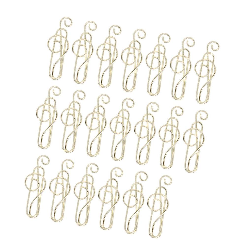 20Pcs Musical Note Paperclip Music Shape Creativity Modeling Metal Craft Supplies
