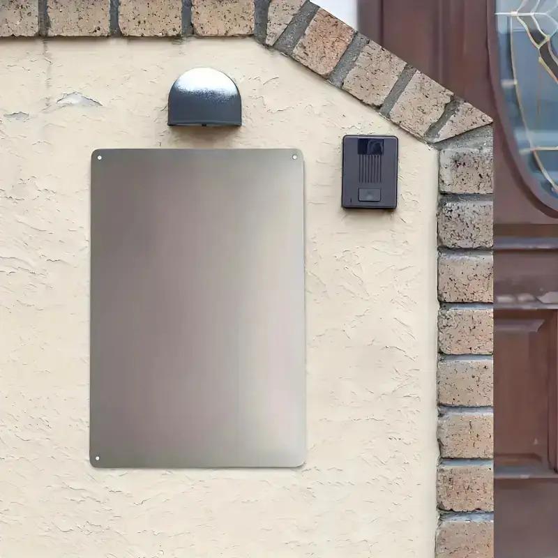 Boho Metal Wall Art Black White Tattoo Face Aluminum Frame for Living Room Bedroom