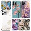 Blumenmarmor-Handyhülle für iPhone 16e 15 14 13 12 11 Pro Max XS X XR SE 7 8 Plus Hülle iPhone 16 Weiche TPU-Abdeckung