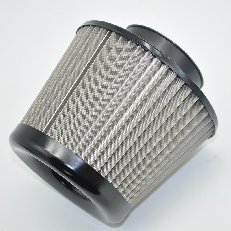Stainless Steel Engine Air Filter 3" Round Tapered Universal Cold Air Intake Cone Filter