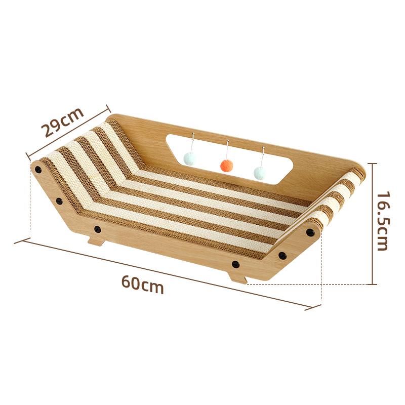 

2-in-1 Cat Scratching Bed Vertical Lounge Sofa Durable Non-Shedding Scratch Board & Pet Nest Extra Thick Cardboard Cat Toys