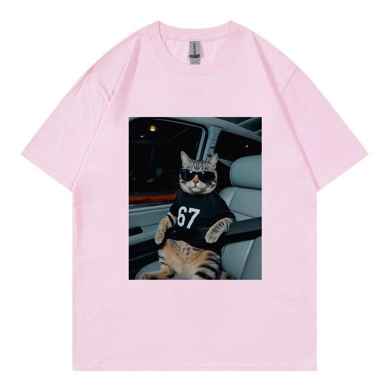 67 T-shirts Graphiques Mèmes Chat Cool Drôles Hommes Femmes Vêtements Mode T-shirt Oversize Été Décontracté Coton Manches Courtes T-shirts