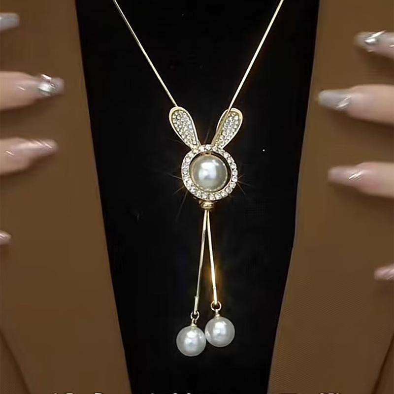 Herbst/Winter Engel Mädchen Blume Pullover Kettenhalskette: Koreanische Mode Persönlichkeit mit Pfauendesign für Frauen