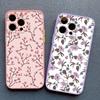 Fashion Luxury Flower Floral Funda Case for Iphone 13 12 11 Pro Max Mini 15 14 Pro Max Plus XR X XS 8 7 Plus SE Shockproof Shell