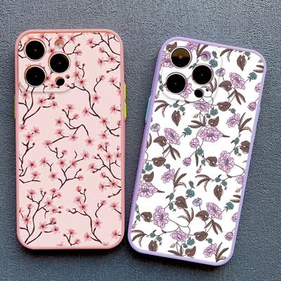 Mode Luxus Blume Floral Funda Hülle für Iphone 13 12 11 Pro Max Mini 15 14 Pro Max Plus XR X XS 8 7 Plus SE Stoßfeste Hülle