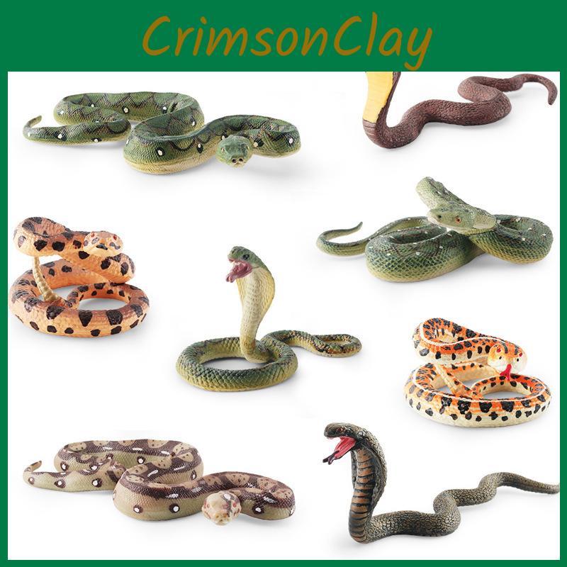 Snake Plastic Model Toy Reptile Decor Static Models For Gift Collection And