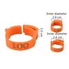 25 Pcs Chicken Foot Ring Adjustable Size Poultry Leg Digital Label Buckle Ring Plastic Chick Duck Goose Farm Equipment 6 Colors