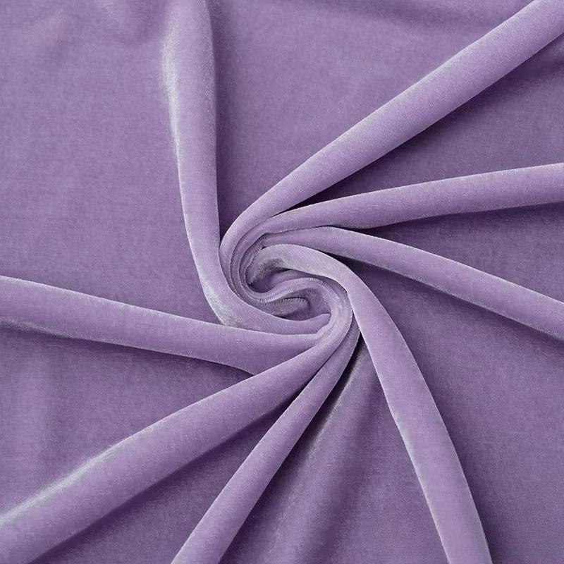 Einfarbiges Hochwertiges Seidenvelours-Stoff für DIY Nähen Kleid Cheongsam Oberteil Rock Weitbeinige Hosen Bekleidungsstoff