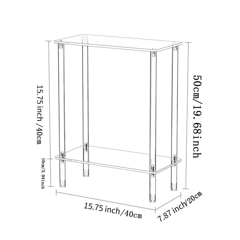 Minimalist Acrylic Small Side Table Living Room Coffee Tables Transparent Bedroom Nightstand Modern Home Storage Furniture