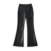 Sleek 2026 Leather Pants: High Street Style, Elastic Fit, Sexy & Stylish Micro Flare Design