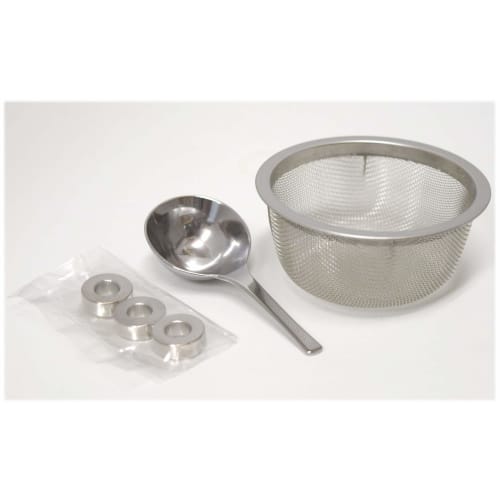 Tea Ceremony Utensils/Mizuya Utensils/Small But Made of Stainless Steel! Durable and Long-lasting: Kondo's Tea Sifter Can for Outdoor Tea Ceremony Bas