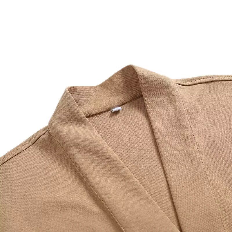 Za Export New Arrival Women's Clothing ZR Fashion Style Fashion Stylish Casual Cotton V Neck Long Sleeves Jacket Outwear