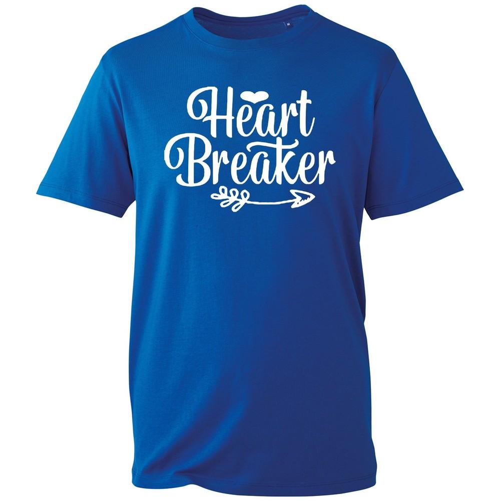 Heart Breaker Unisex Tshirt Black Slogan Tee Y2k Aesthetic Graphic Top New Uk