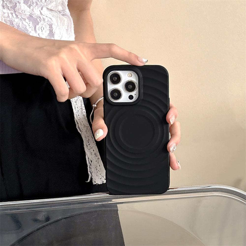 Cute 3D Water Ripple Magsafe Phone Case For iPhone 16 15 14 13 12 11 Pro Max Plus Magsafe Magnetic Wireless Charge Cover New