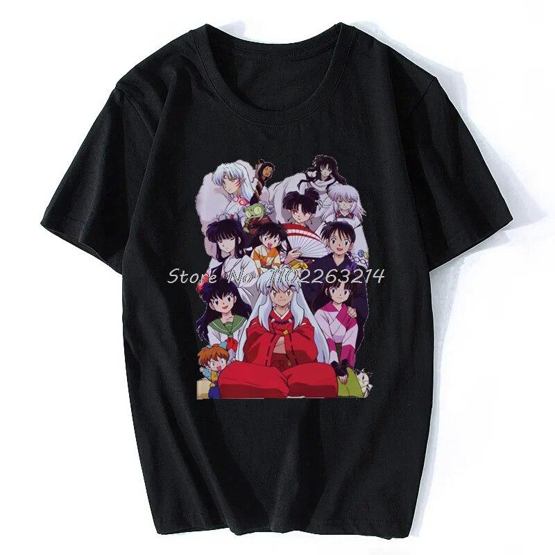 

Футболка унисекс «Феодальный демон Инуяша» Sesshoumaru Higurashi Kagome, аниме, хлопковая футболка с героями мультфильмов, уличная одежда большого размера