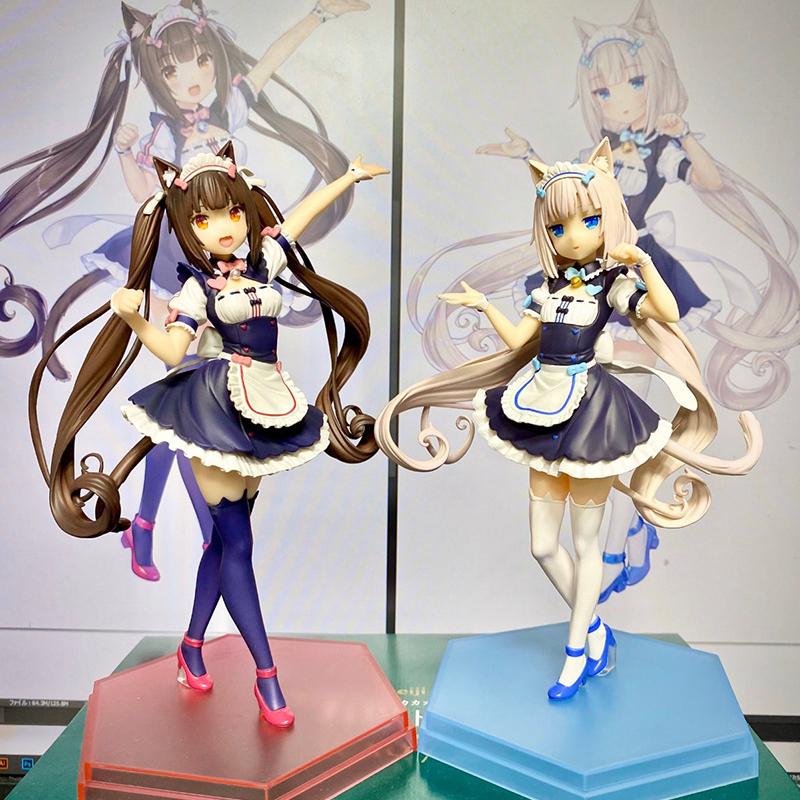 Figur Anime 17Cm Nekopara Parade Vanilla Chocola Sexy Girl PVC Action Figure Vanilla Chocola Mainan Boneka Model Dapat Dikoleksi