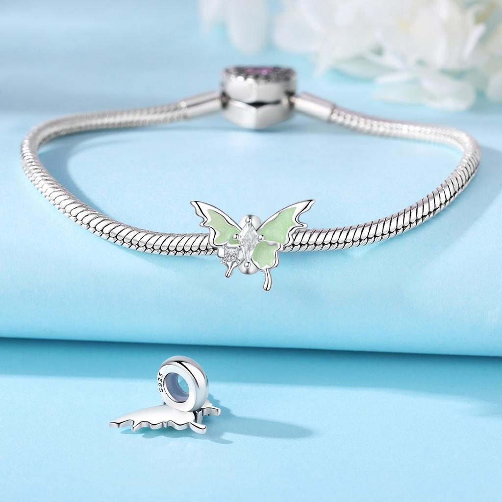 Genuine Copper Metal Beautiful Butterflies Bees Insects Charm Bead Components Pendant Bead Component Compatible With Bracelet High Quality Fine