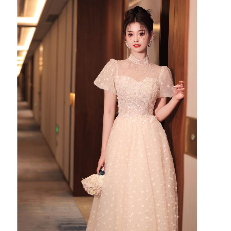Small Dress High-end Light Luxury Dress Women's 1011 New Adult Ceremony Graduation Ceremony Advanced Sense Art Test Fairy Evening Dress