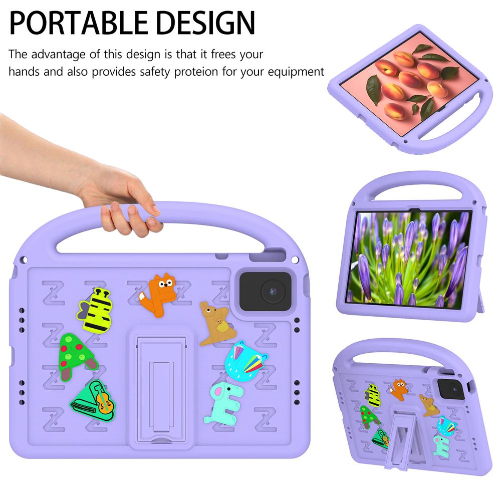 Lenovo Tab M11 Xiaoxin Pad 2024 11 polegadas TB-330FU TB-331FC Capa Infantil Segura Desenho Animado Letra Portátil Espuma EVA À Prova de Choque Suporte Capa para Tablet