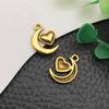 Pandantiv Charm Sol Lună Stea Aur Antich pentru Breloc sau Colier DIY