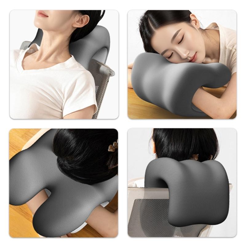 Postures Correcting Headrest for Computer Chairs Ergonomic Memory Foam Office Chair Neck Support Pillow for Napping