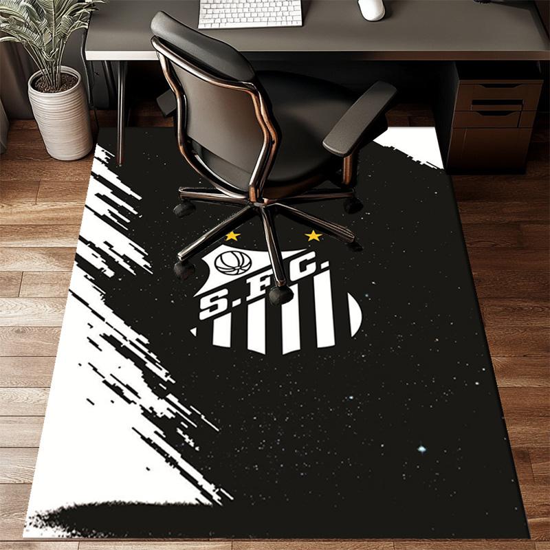 Powerful Football Crest Design Printed Office Carpet Chair Cushion Entryway Rug, Rugs for Living Room, Bedroom Christmas gifts