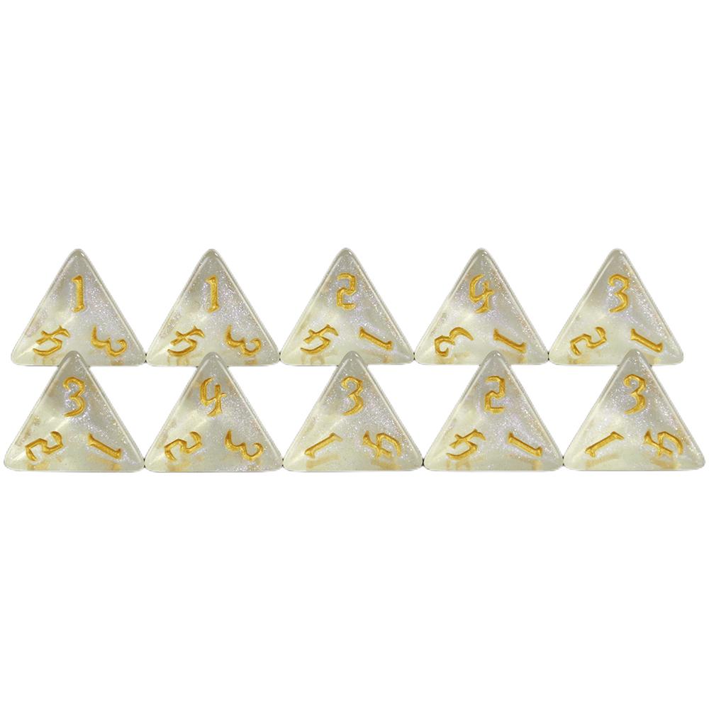 DND Dice 10pcs D4 Polyhedral Dice for DND RPG Running Team Table Board Game Props