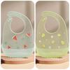 Baby Silicone Bib Waterproof Leak Proof Feeding Bib for Boys Girls Easy Clean Soft Drool Catcher for Infant Toddler Solids