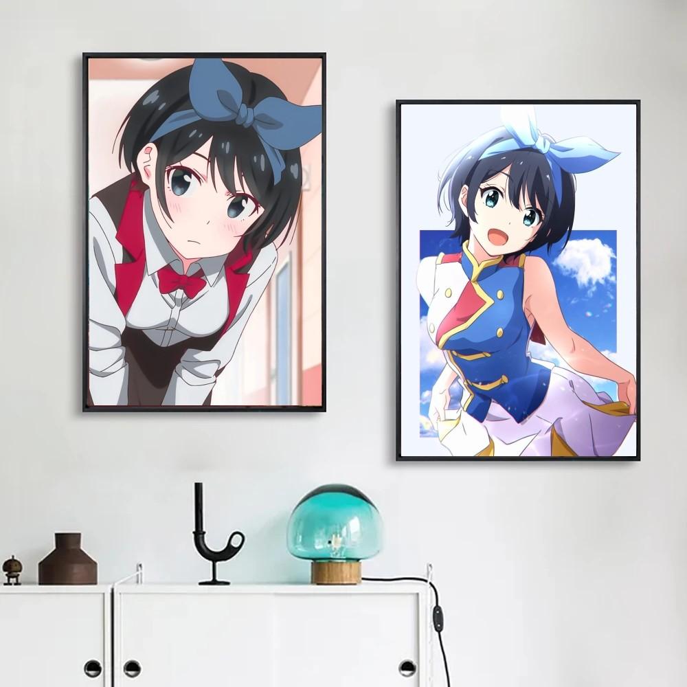 1pc Sarashina Ruka Anime Rent-a-Girlfriend Poster Poster Art Print Bar Living Room Furniture Decor