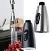 Spray Tap Head ABS Black Brushed Bubbling Two Spray Style 360°