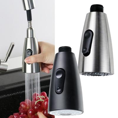 Testa Rubinetto a Spruzzo ABS Nero Spazzolato Gorgogliante Due Stili di Spruzzo 360°