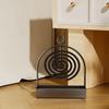 Portable Iron Blowcoil Holder with Handle Fireproof Material Incense Holder For Mosquito & Sandalwood Incense Indoor/Outdoor Use