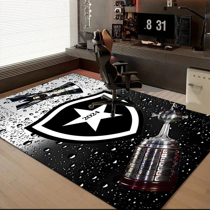 Botafogo Football Club Printed Office Carpet Chair Cushion Entryway Rug, Rugs for Living Room, Bedroom Christmas gifts