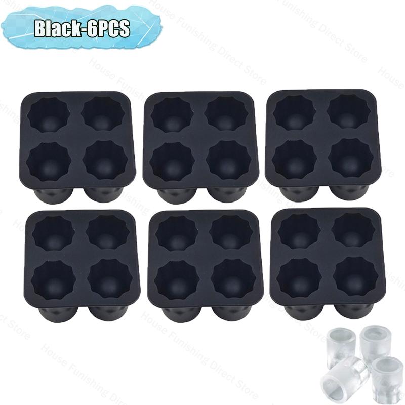 4 Cup Shape Silicone Ice Cube Mold Tray Summer Bar Party DIY Cold Drink Ice Compartment Mold Ice Cup Ice Cube Tray Kitchen Tool