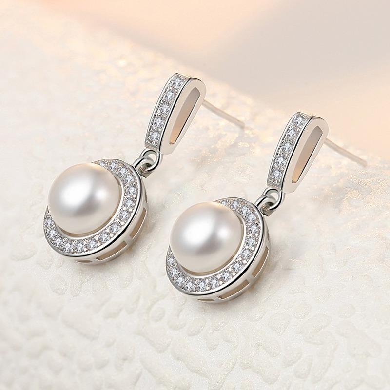 Lindon Kupferlegierung Zirkon Ohrringe Tropfen Ohrringe für Frauen Hochzeit Party Geschenke