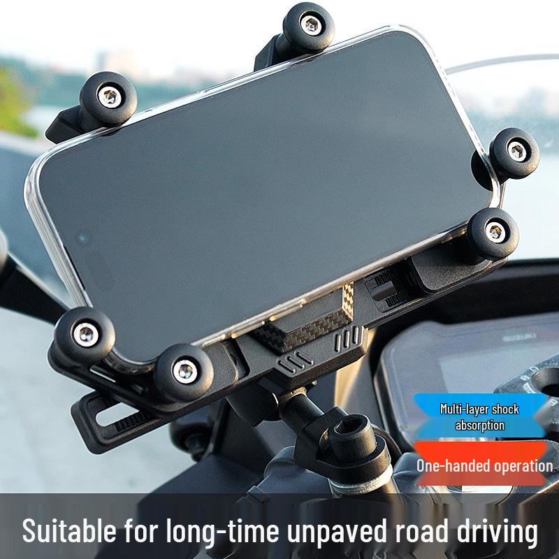 Stoßfester Metall-Handyhalter für Elektrofahrzeuge, Fahrräder, Motorräder und Lieferfahrer.