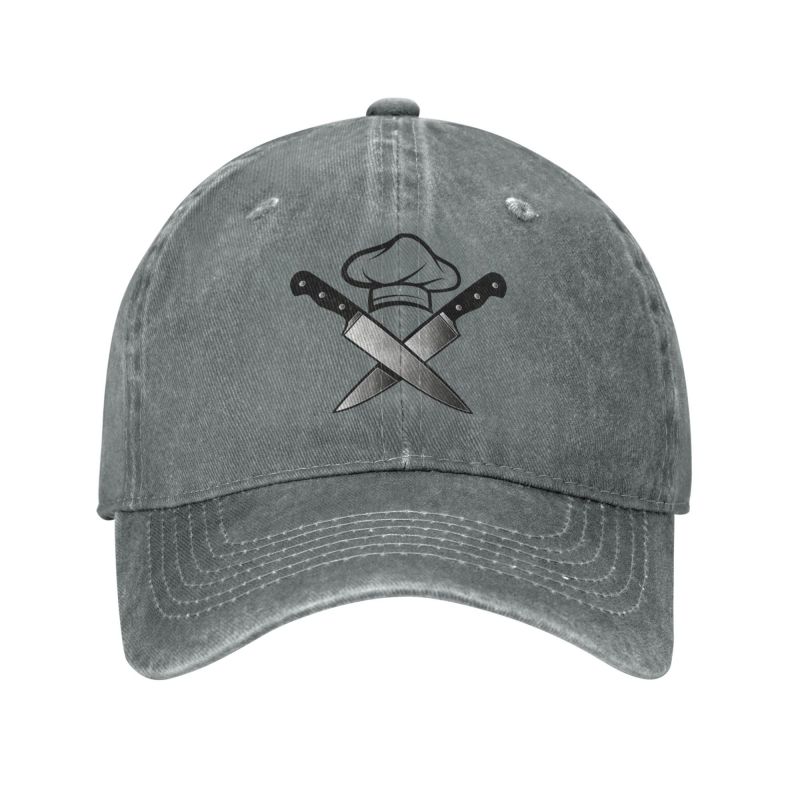 Personalized Cotton Funny Cooking Skull Knife Chef Baseball Cap Women Unisex Adjustable Dad Hat Streetwear