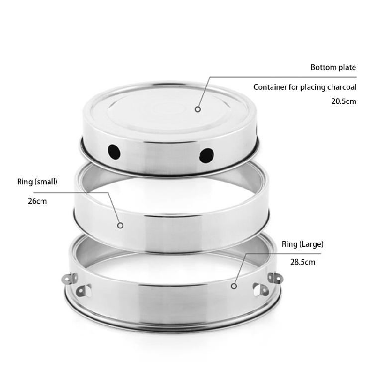 Rustproof Camping Charcoal Grill Stainless Steels Folding Barbecue Stove Folding Cooking Grill Outdoor BBQ Equipment