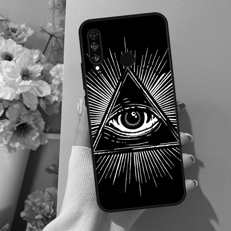Illuminati Eye Occult Pyramid For Huawei Nova 12i 8i 11i 12s 9 10 SE Y60 Y70 Y90 Y72 Y73 Y61 Y91 P60 Pro P30 P40 Lite Case
