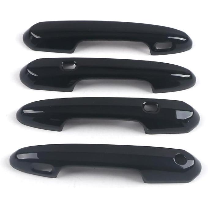 Car Accessories Fit for Toyota Sienna 2021 2022 2023 2024 2025 Exterior Door Handle Protector Cover Trims (Glossy Black) ABS 4 PCS
