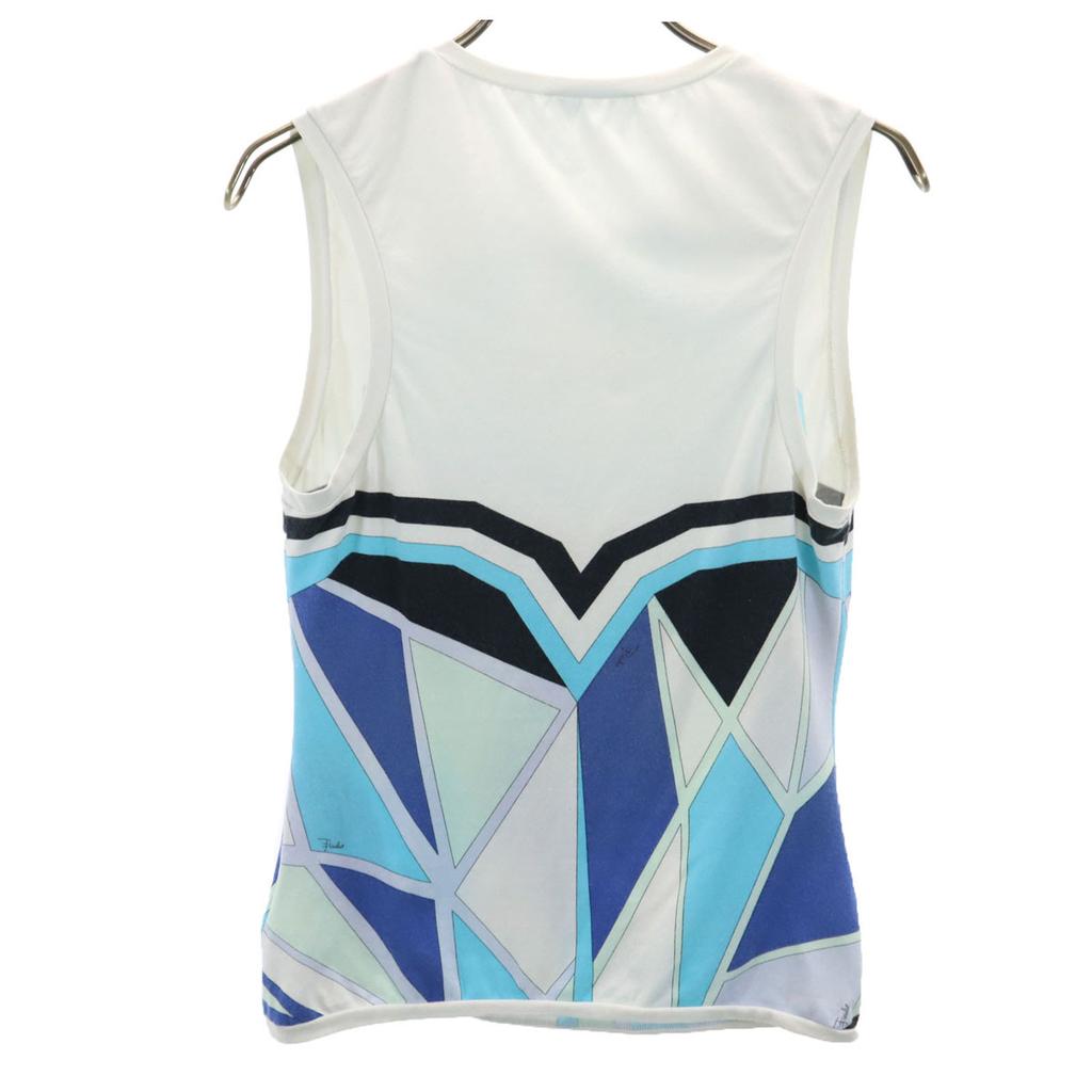 Emilio Pucci Made In Italy Overall Handle Tank Top XS White Women Used