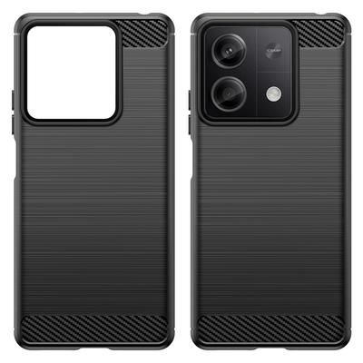 For Xiaomi Redmi Note 13 5G Cell Phone Shell Case TPU Carbon Fiber Texture Shell Cover